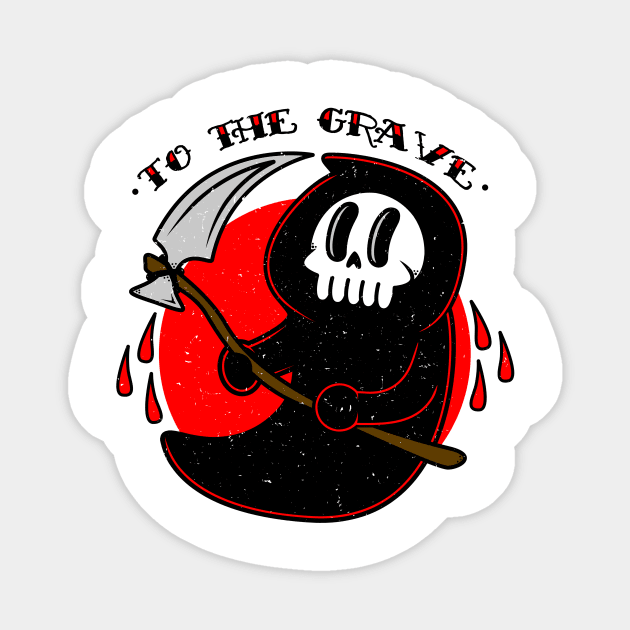 To The Grave Sticker by BCArtDesign